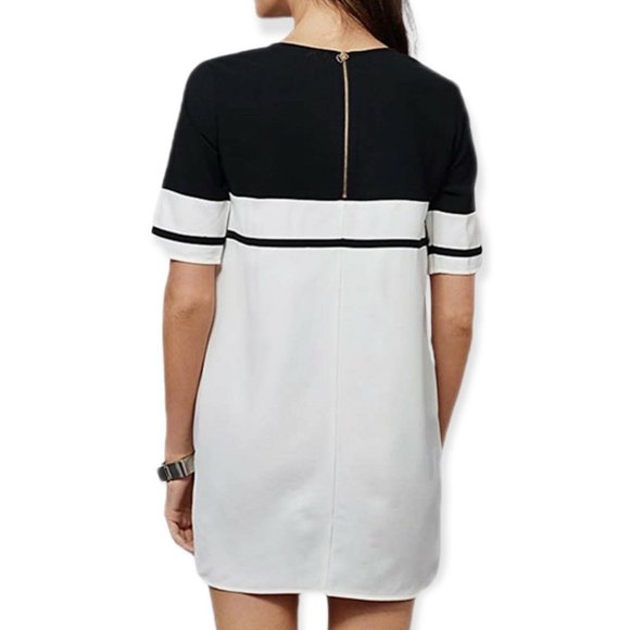 Tobi White Black Color Block Mini Dress Size S - Picture 2 of 9